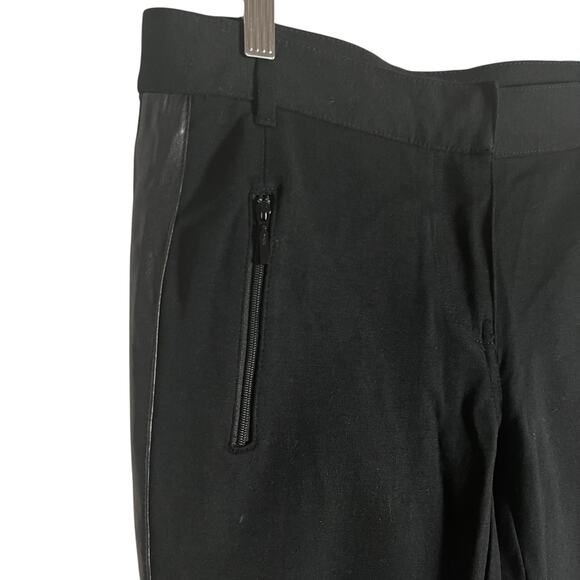 INC International Concepts Black Skinny Faux Leather Side Stripe Pants Size 8 - Picture 4 of 9